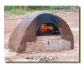 Picture of Tony's first adobe wood burning oven.