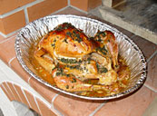 Roasted turkey in Masterly Tail oven design.