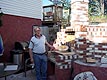 Picture of entertaining and cooking area with bbq and oven.