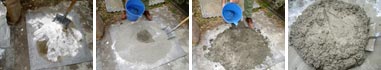 Making ovens out of refractory concrete mixture recipe.