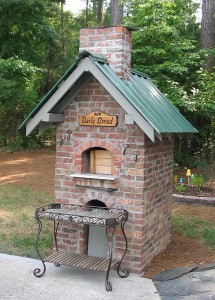 Brick oven built by female Christine