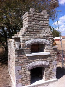 Solid granite arches w/ brick walls